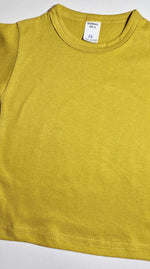 Tricou simplu galben mustar