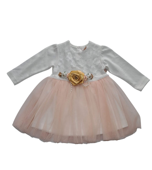 Rochie eleganta , floricele somon