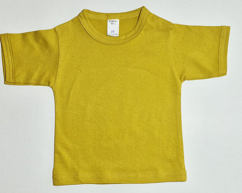 Tricou simplu galben mustar