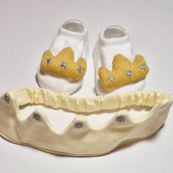 Set bentita si sosete , model coroana