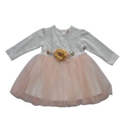 Rochie eleganta , floricele somon